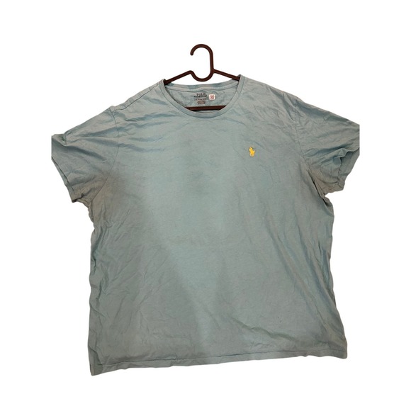 Polo Ralph Lauren Other - Polo Ralph Lauren Mens XXL Turquoise Blue Yellow Pony Logo Crewneck T-Shirt